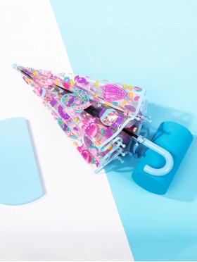 Kids Clear Sweet Candy Patterned Umbrella